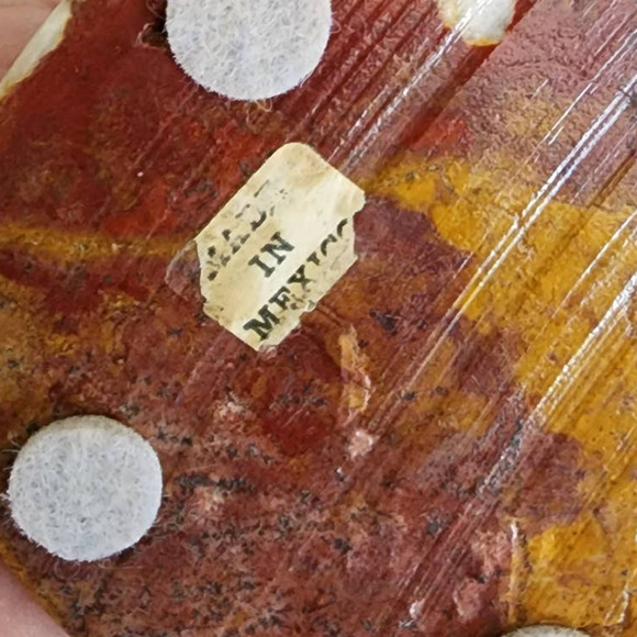 Vintage Marble Candle Holders Brown-Cream-White Made in Mexico Set/2 - 6.5" Tall - Picture 8 of 8